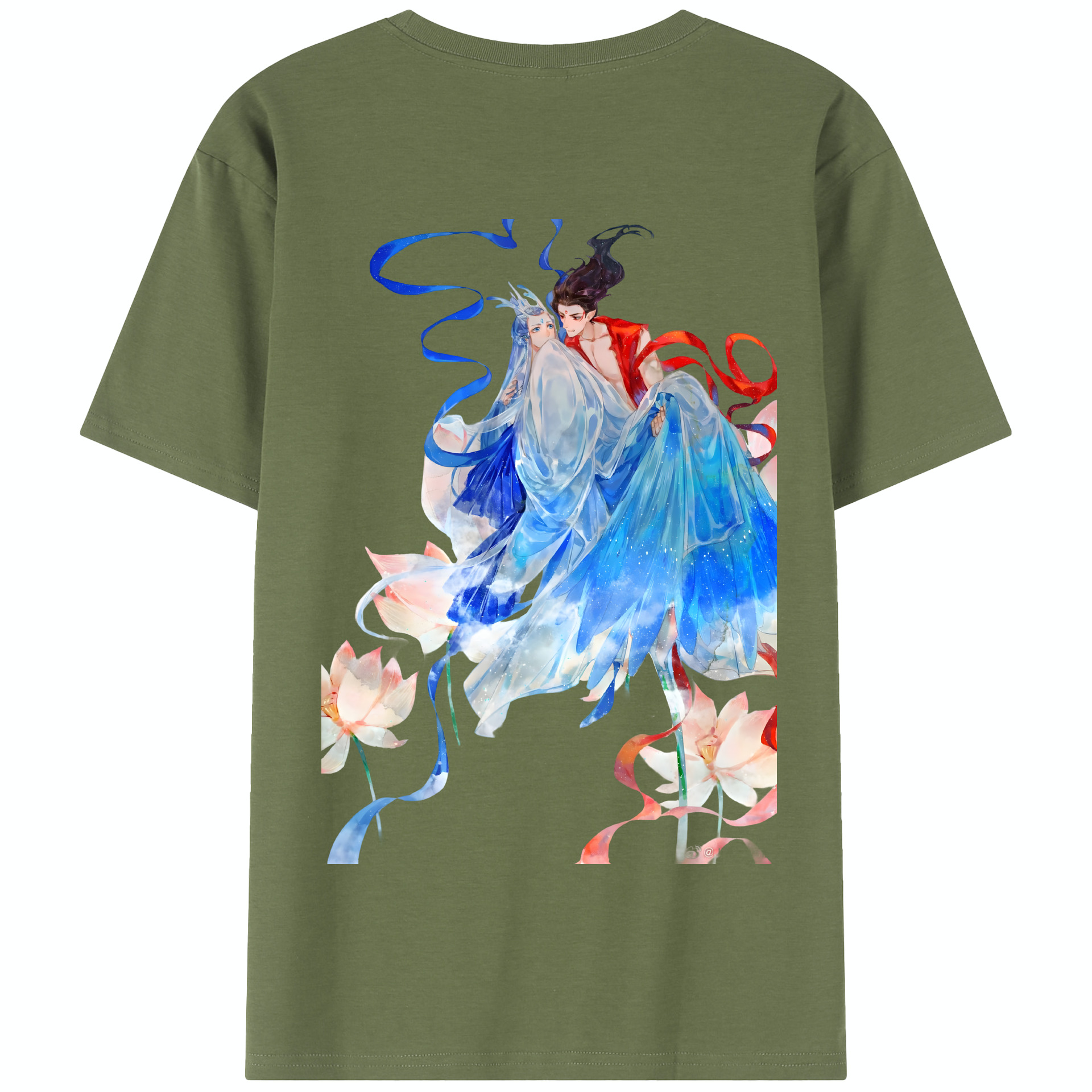 （画像用） Ne Zha 2 ナタ 魔童の大暴れ 綿100％半袖Tシャツ（背面プリント）